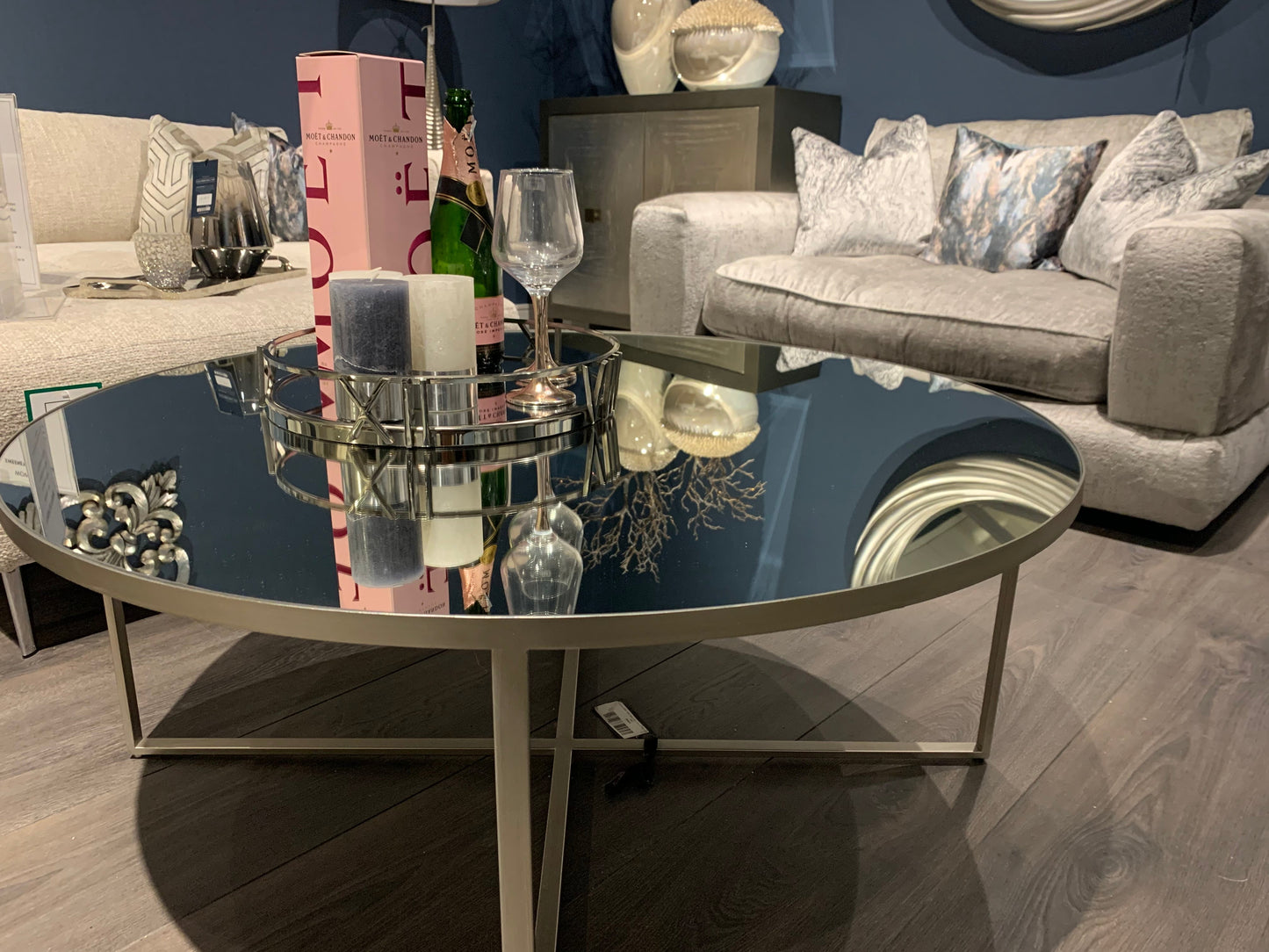 Torrence round ex display contemporary coffee table fabulous ! Instore purchase  only as disposal sale