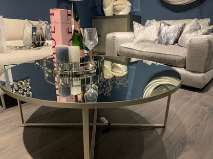 Torrence round ex display contemporary coffee table fabulous ! Instore purchase  only as disposal sale