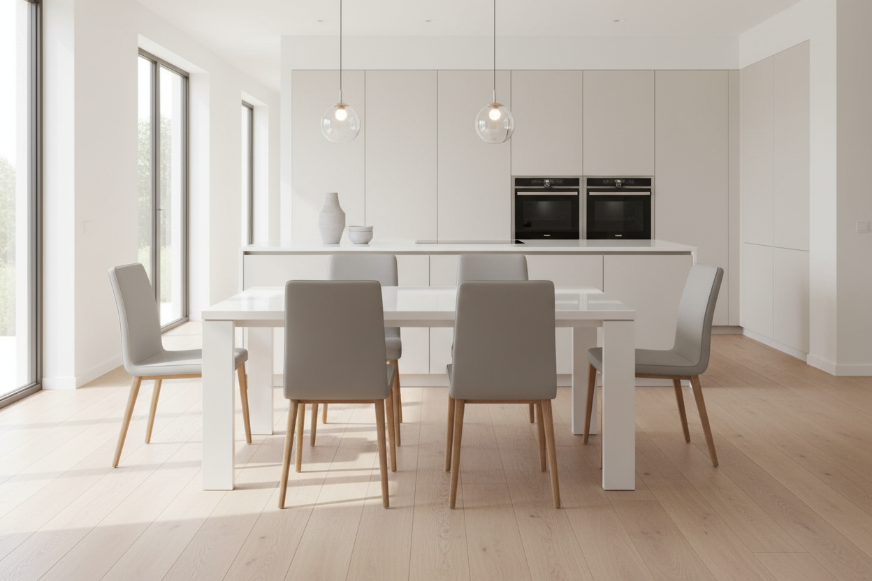Soho 1.2 high gloss table with glass top
