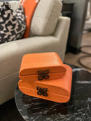 Jewellery boxes in Orange set of 2 New style Fabulous !-jewellery boxes-Renaissance Design Studio