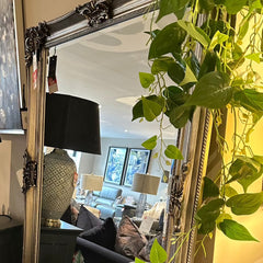 Juliette large French mirror 180 x 90 cm antiqued silver reduced to clear-French full size mirror-Renaissance Design Studio