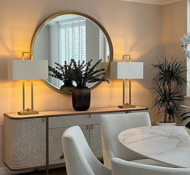 Kensington Danby Table Lamp in brass or nickel-Table Lamp-Renaissance Design Studio