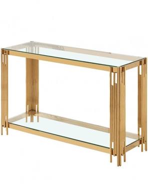 Medina Cohen tubular console table chrome reduced last one-Console Table-Renaissance Design Studio