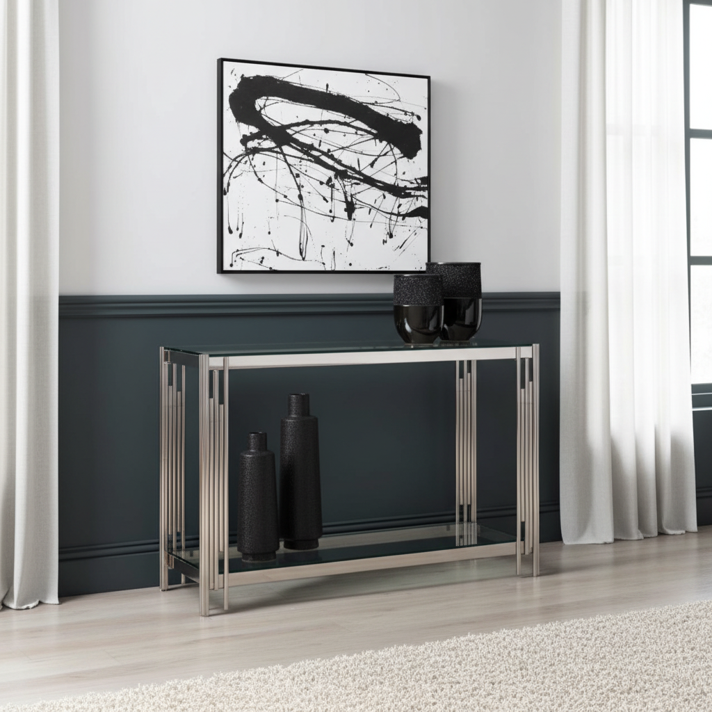 Cohen  Tubular Gold Console Table  REDUCED Free delivery or collect and get a free €30 gift card