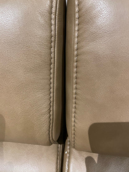 Mezzana Italian top Grade leather chaise sofa further reduced LAST ONE-Chaise sofa-Renaissance Design Studio
