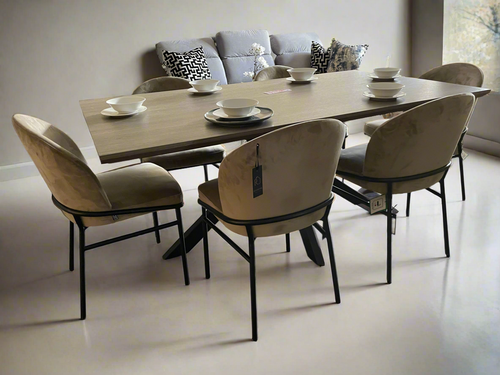 Mirabeau Rectangle extending Dining Table with extra wide smart top-Dining Table-Renaissance Design Studio