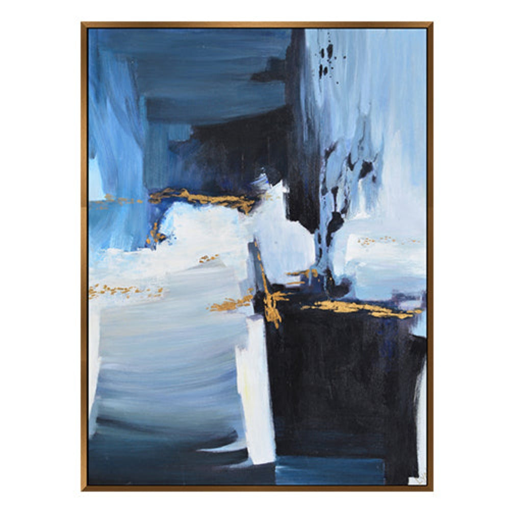 Navy & Gold original Ollie Art-Wall Art-Renaissance Design Studio