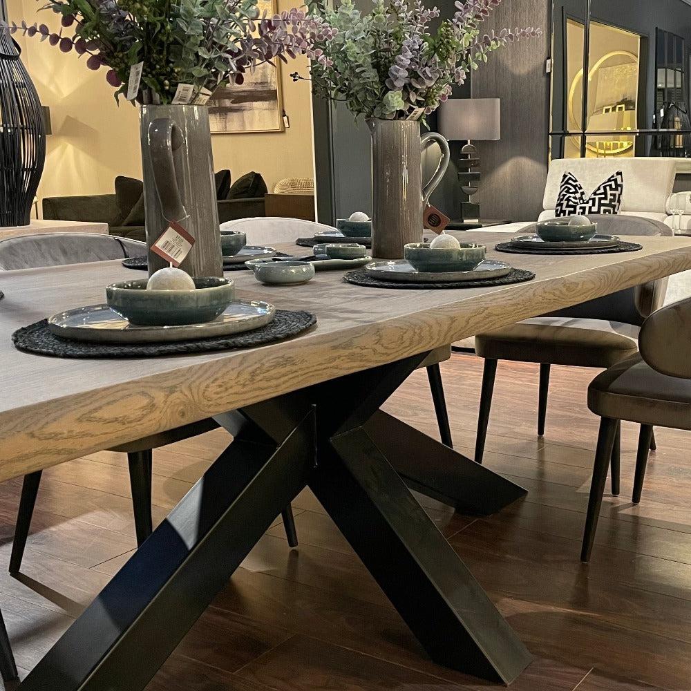 Renaissance Provence Bespoke 6cm solid oak live edge Dining Table-Dining Table-Renaissance Design Studio