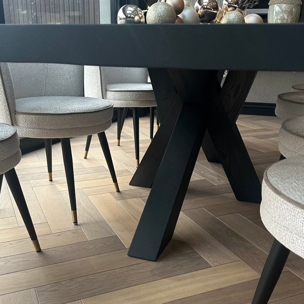 Renaissance Provence Bespoke 6cm solid oak live edge Dining Table-Dining Table-Renaissance Design Studio