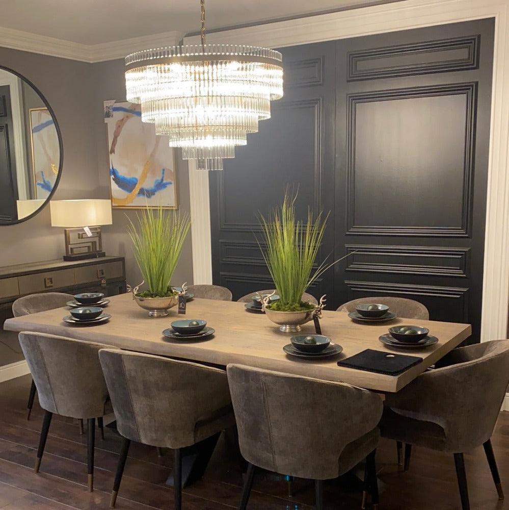 Renaissance Provence Bespoke 6cm solid oak live edge Dining Table-Dining Table-Renaissance Design Studio