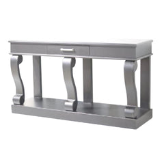 Samuel Savoy Scroll console table 150 cm with drawer in Black-Console Table-Renaissance Design Studio