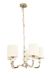 Sofia 5 Arm Pendant in nickel or mocha by RV Ashley-Renaissance Design Studio