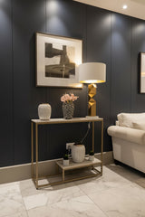Susanne gold and cream console table reduced in flash sale outlet store-console table gold and cream-Renaissance Design Studio