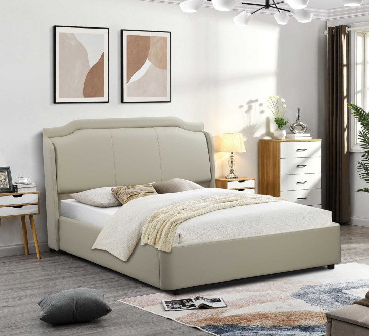 Thomas luxury faux leather ottoman gas lift bed in choice of 3 sizes