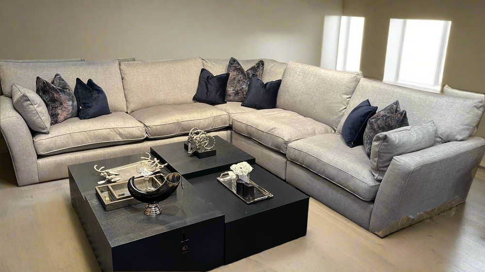 West XL Maxwell modular cushy large corner sofa by westbridge with upgrade fabric at reduced price Westbridge-Renaissance Design Studio