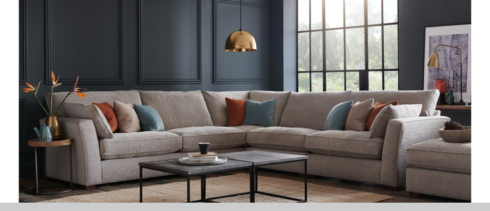 West XL Maxwell modular cushy large corner sofa by westbridge with upgrade fabric at reduced price Westbridge-Renaissance Design Studio