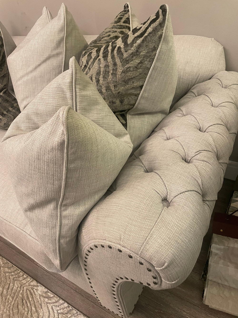 Westbridge Keaton sofa XL plus Loveseat Suite in Jersey flannel fabric . Available from stock and big reduction-Sofa-Renaissance Design Studio