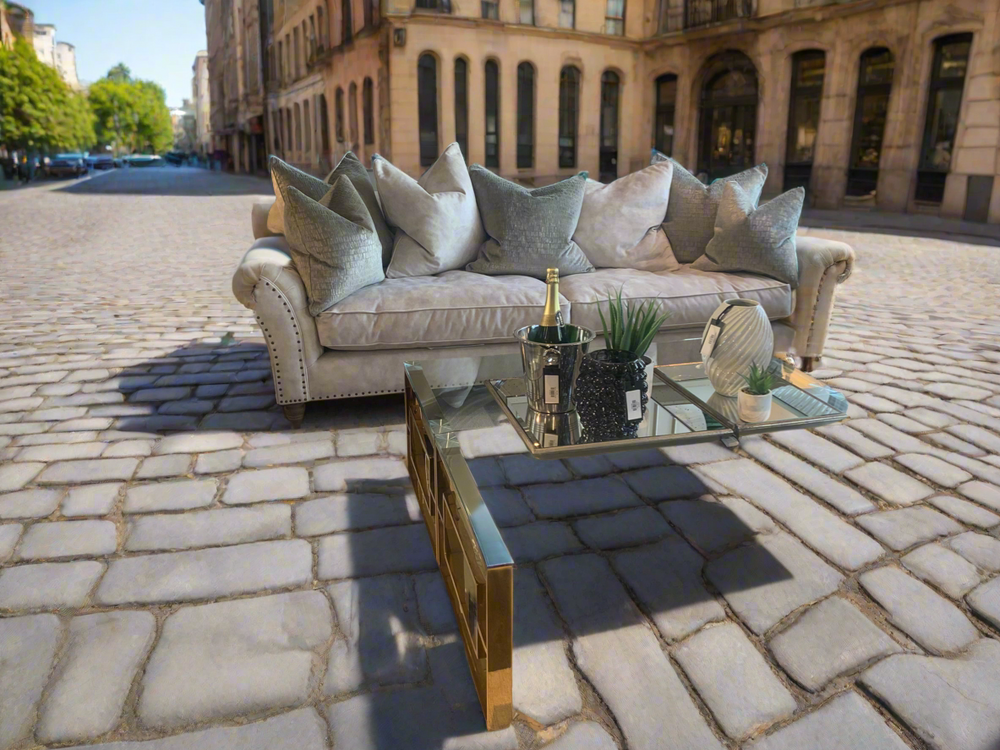 Westbridge Keaton sofa XL plus Loveseat Suite in Jersey flannel fabric . Available from stock and big reduction-Sofa-Renaissance Design Studio