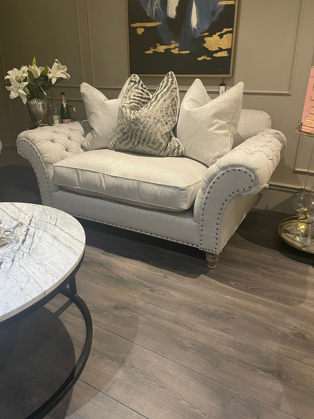 Westbridge Keaton sofa XL plus Loveseat Suite in Jersey flannel fabric . Available from stock and big reduction-Sofa-Renaissance Design Studio