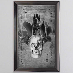 Chrome framed Playing card picture . Online availability warehouse clearance