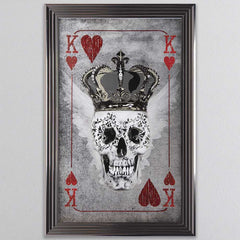 Chrome framed Playing card picture . Online availability warehouse clearance