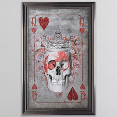 Chrome framed Playing card picture . Online availability warehouse clearance