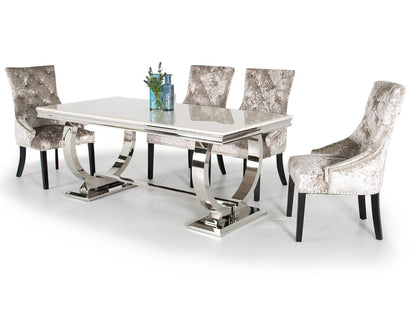 cream Arturo Arianna Marble pattern  Dining Table 1800 mm ex display purchase in our store only €300 sold as seen ! Sold out. Request  Instore . Not an online item
