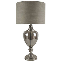 Table lamp glass and brushed steel on SALE OFFER