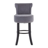 Regent Park bar chair stool Velvet grey Half Price clearance Click n collect