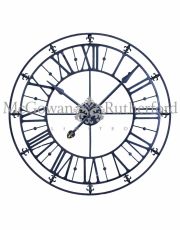 MEDIUM BLACK IRON SKELETON CLOCK 309 clearance Instore