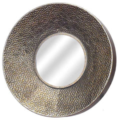 Gold 50 cm hammered finish mirror for Collection only . Pay instore as clearance