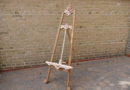 Antiqued Easel  wooden clearance instore