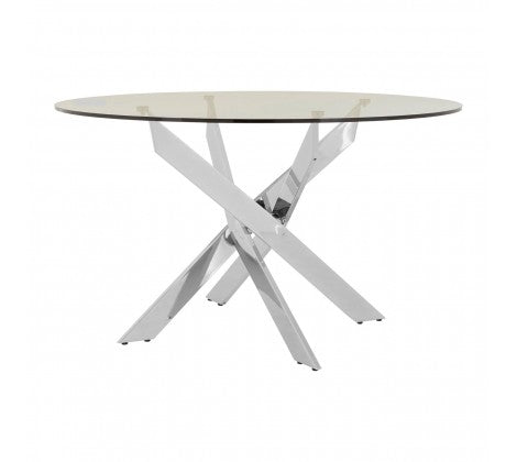 Allure round glass dining table 130 cm   Clearance Sale
