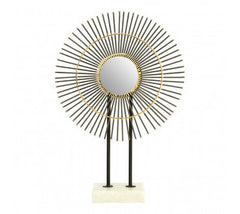 Milano round "wheel " quill on stand with white marble