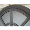 Charcoal grey window arch mirror reduced Instore