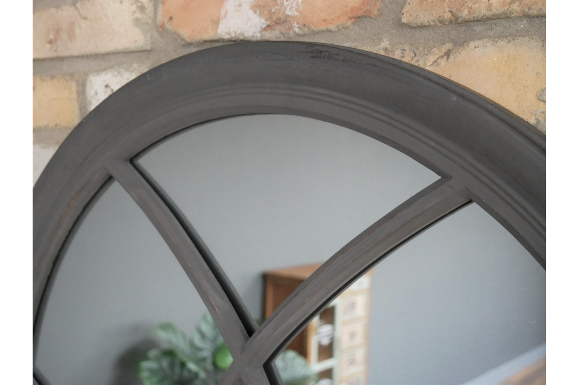 Charcoal Window Mirror with  distressed finish  !
