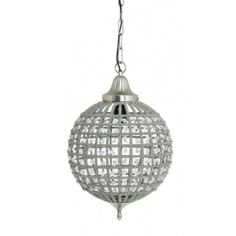 Hanging Ball Lamp with Crystals Cheyenne Size 3 instore purchase