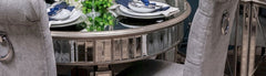 Alice mirrored Dining Table LAST ONE CLEARANCE outlet store view before purchase for collection only