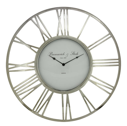 Large nickle wall clock clearance discontinued see CL195 updated model