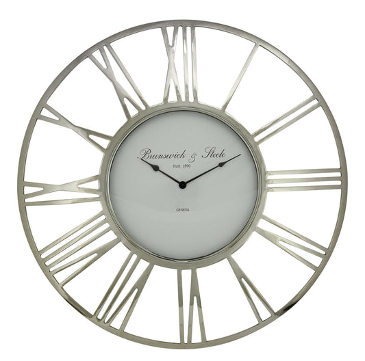 Large nickle wall clock clearance discontinued see CL195 updated model