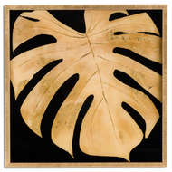 Leaf Cheese Plant framed pictures In Gold Frame