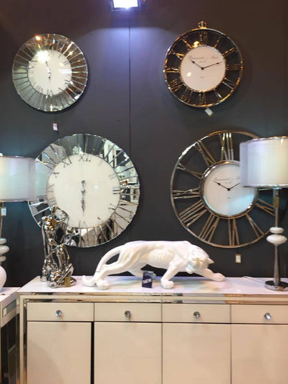 Large nickle wall clock clearance discontinued see CL195 updated model