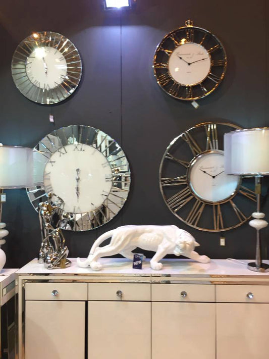 Large nickle wall clock clearance discontinued see CL195 updated model