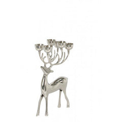 TEA LIGHT HOLDER 6L 17X11,5X34,5 CM DEER NICKEL