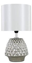 Silver pineapple shape  bedside lamp with shade click n collect