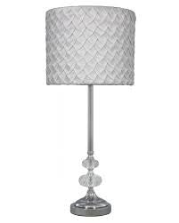 GS189 white silver crystal table lamp Sandringham