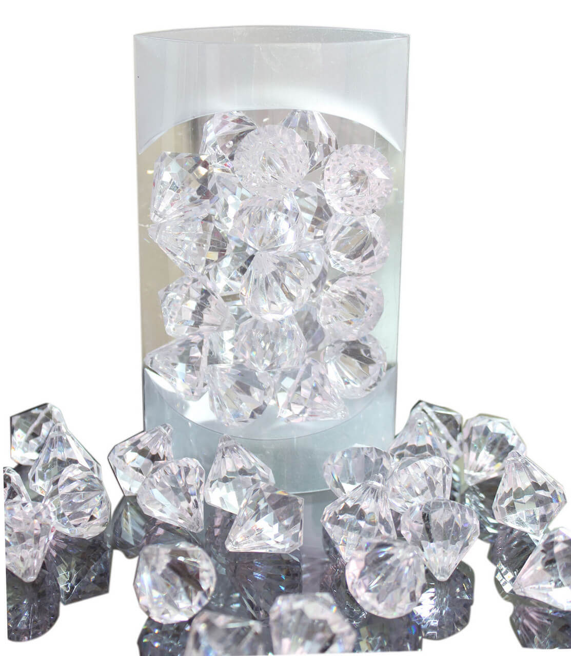 Clear diamond rocks / ice stones pack of 18