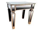 Ava Venetian mirrored side table with champagne trim REDUCED TO CLEAR collection only