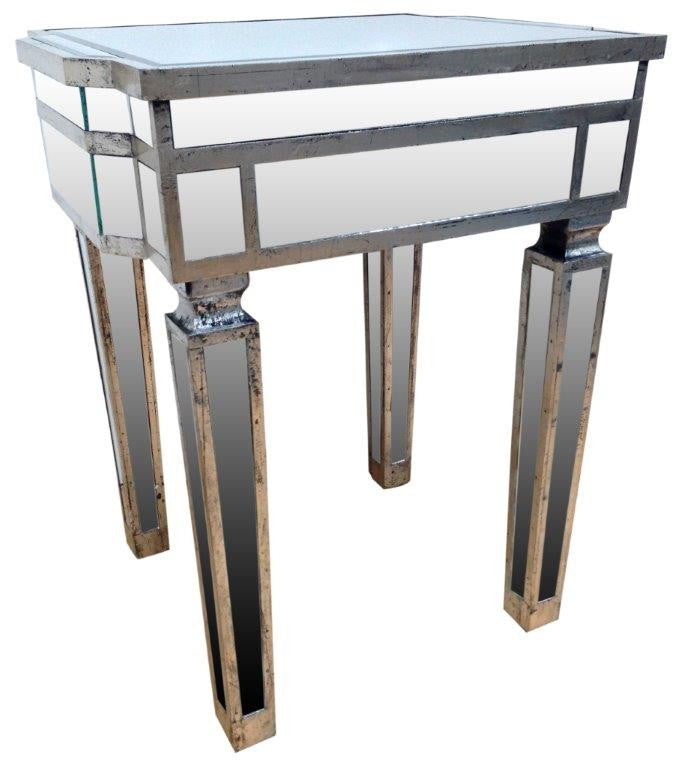 Charleston mirrored end table 50x 50 cm for collection  only reduced to clear