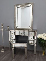 Ava Mirrored Dressing  Vanity table  with  7 drawers  121 REDUCED  Instore purchase only